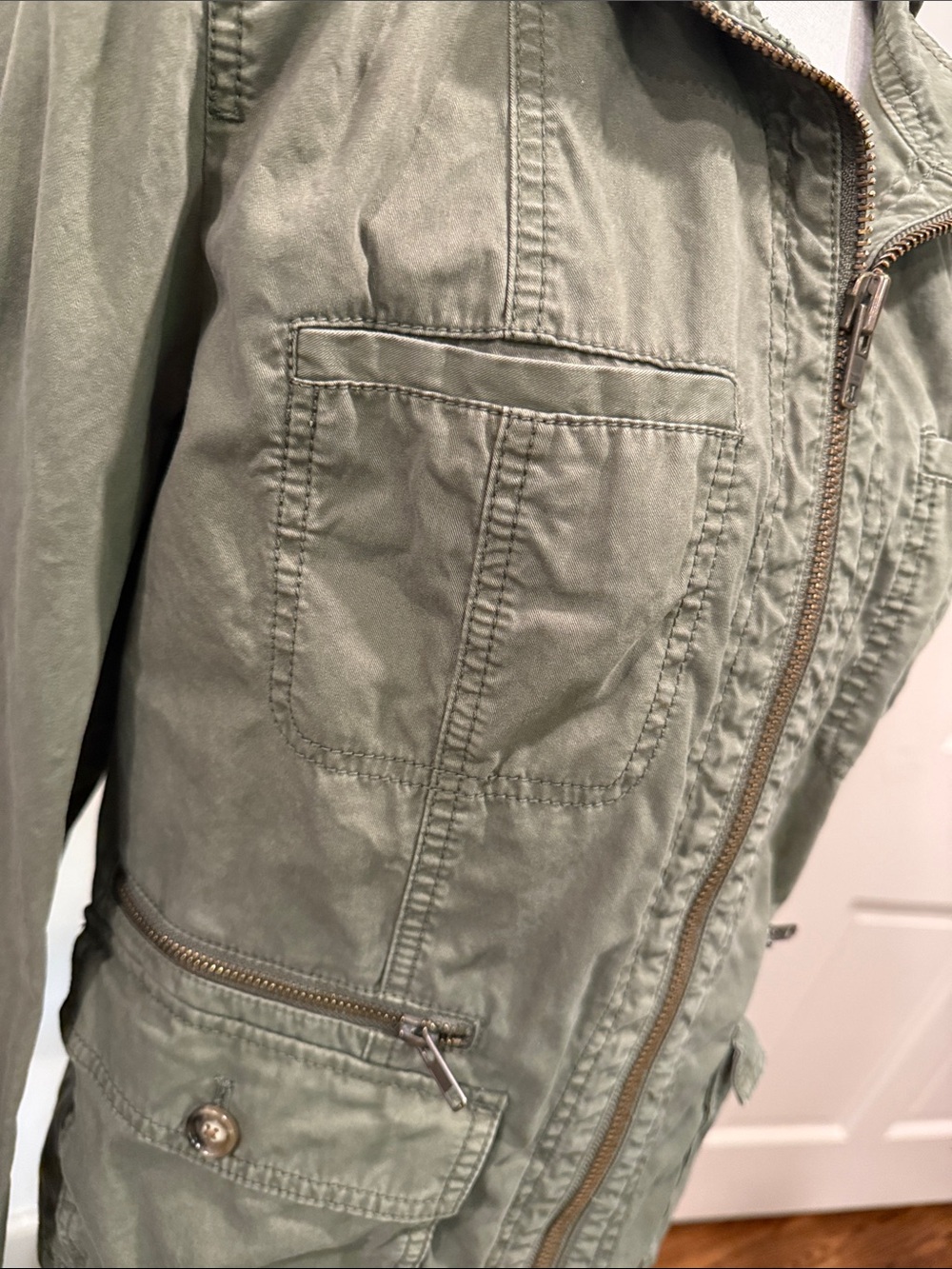 Casion Olive Utility Jacket - Lightweight Field Style Size XL - Picture 6 of 9